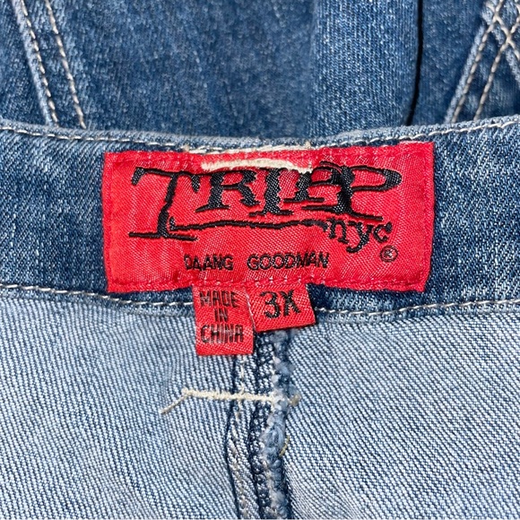 Torrid 3X Tripp NYC Curve Blue Power Denim Mini Zipper Front D Ring Skirt NWT - Picture 6 of 9